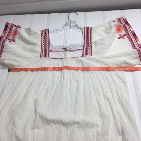 Madewell Embroidered Sandblossom Pesant Boho Top S - Picture 7 of 8